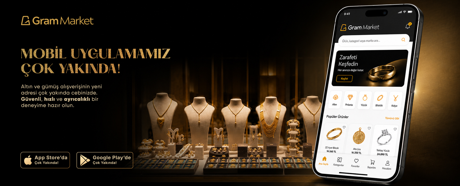 Gram Market mobil uygulaması çok yakında